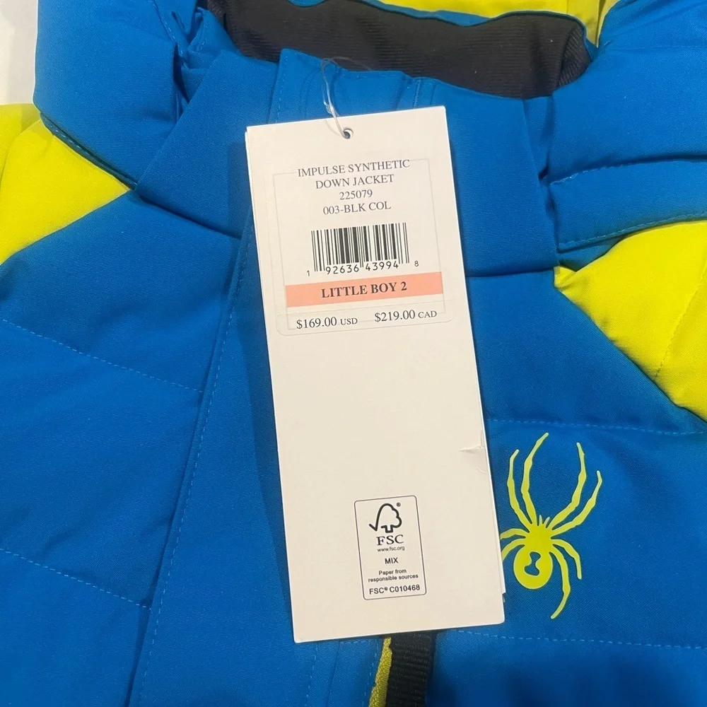 Blue and Yellow Hooded Jacket